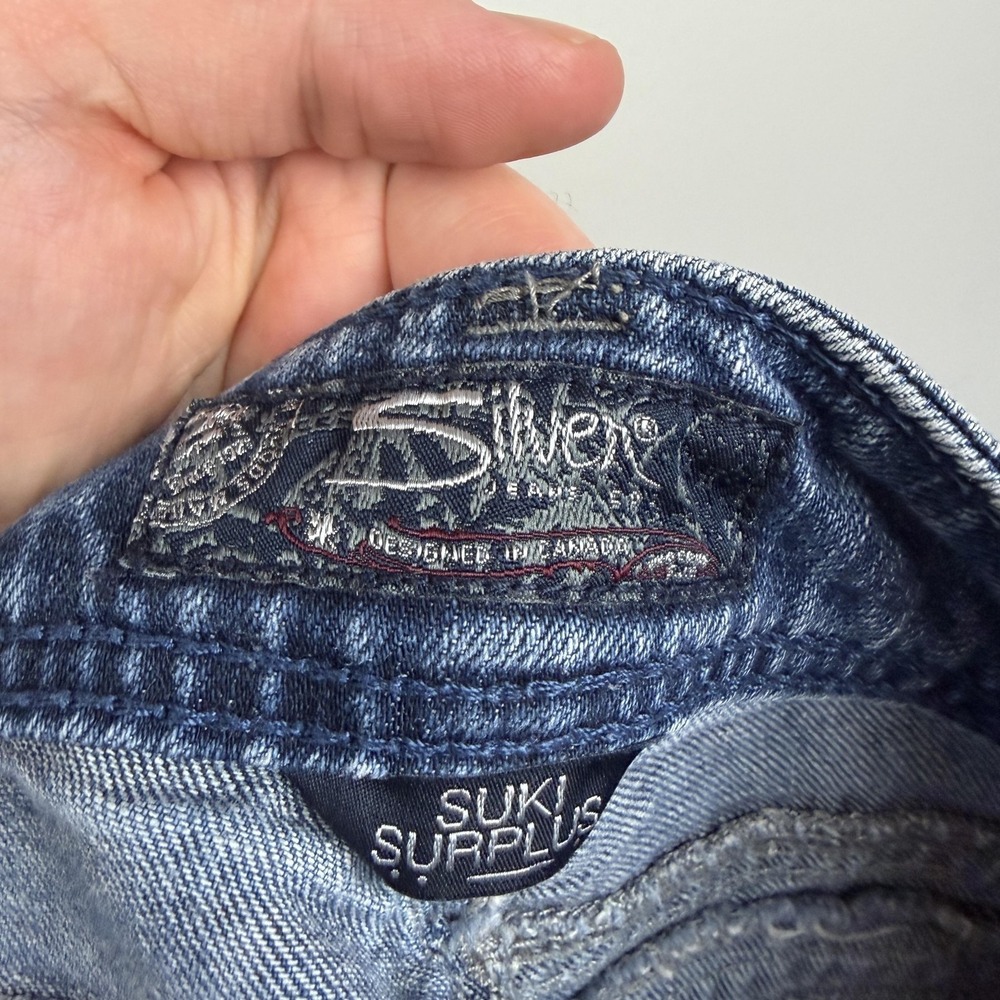 Silver Jeans Co Suki Surplus Jeans Womens 24x30 Medium Wash Bootcut Stretch Flap - Picture 3 of 9
